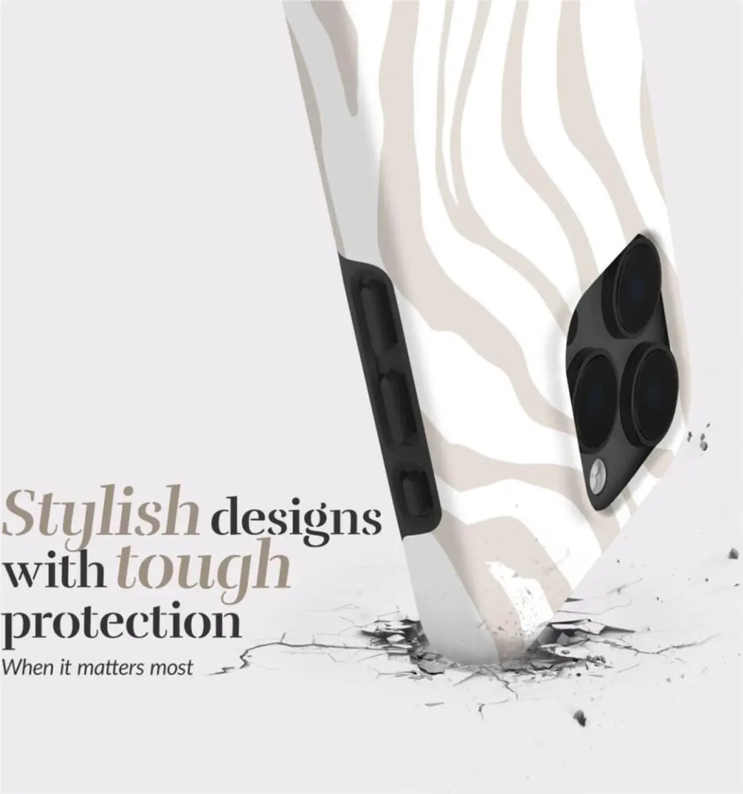 Mio by Mobilize iPhone 15 Pro Hoesje - MagSafe - MIOSZIPH15PRO - Sandy Zebra