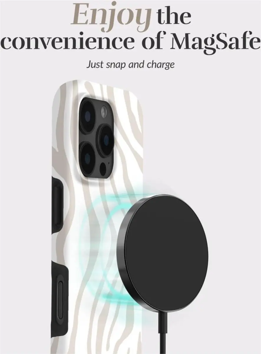 Mio by Mobilize iPhone 15 Pro Hoesje - MagSafe - MIOSZIPH15PRO - Sandy Zebra