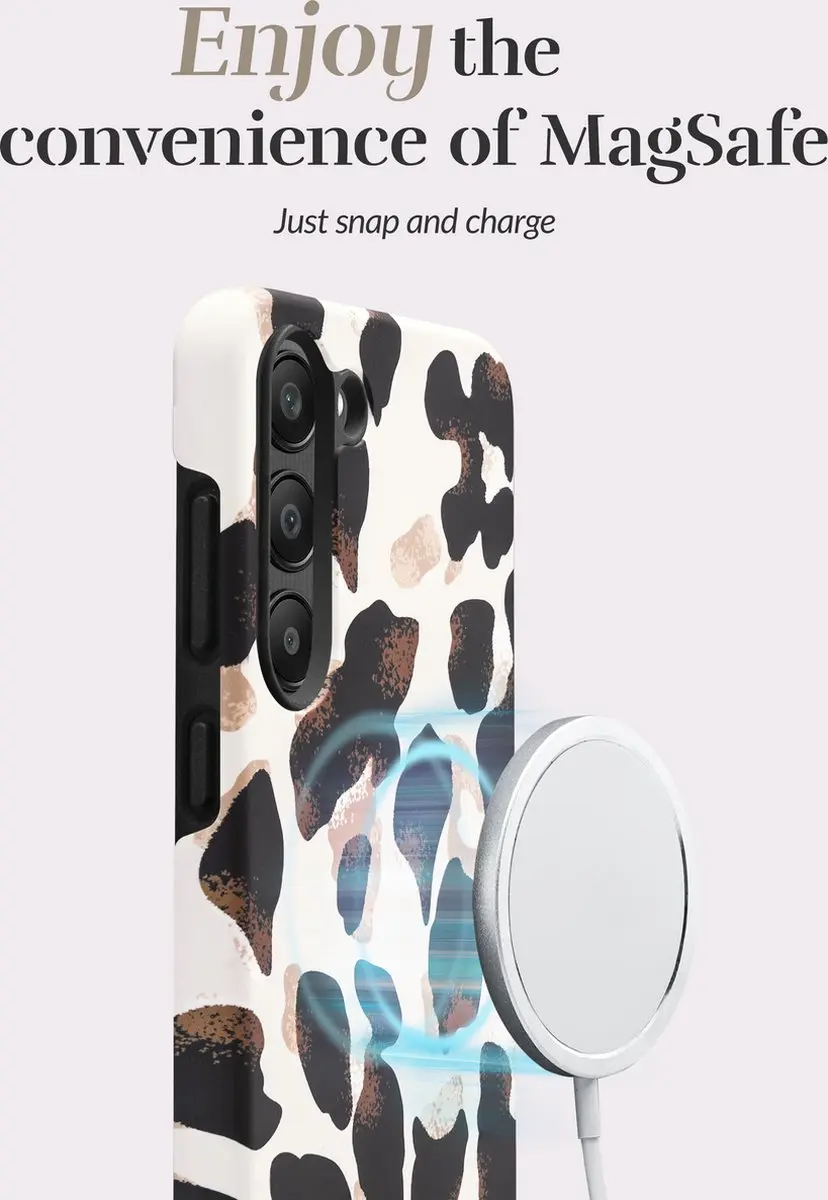 Mio MagSafe Samsung Galaxy A25 Hoesje MIOSPA255G - Leopard