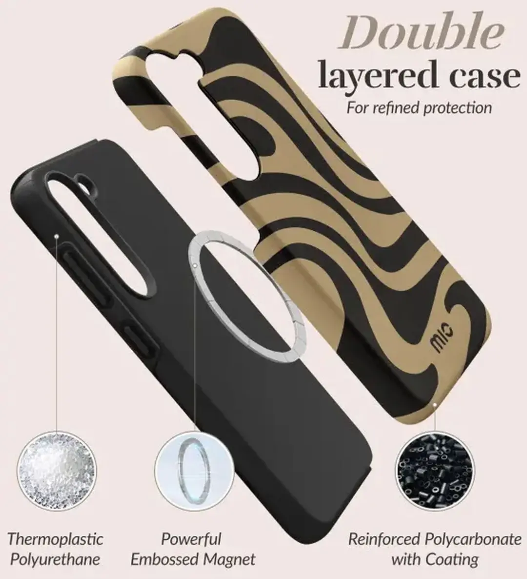 Mio Swirl Hoesje Samsung Galaxy S25 Ultra - Hard Shell - MagSafe