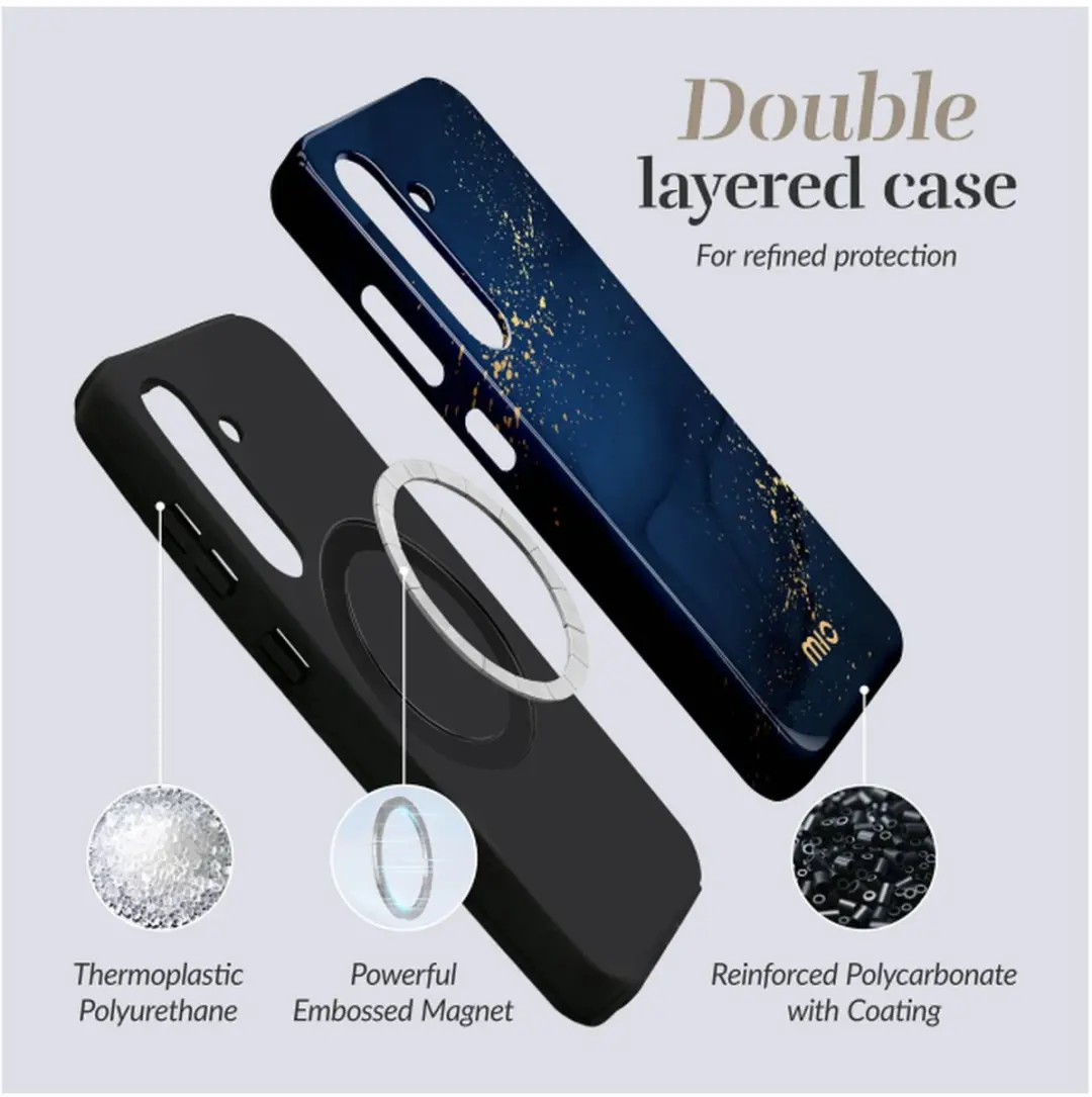 Mio Hoesje Samsung Galaxy S25 FE Midnight Sparkle - MagSafe