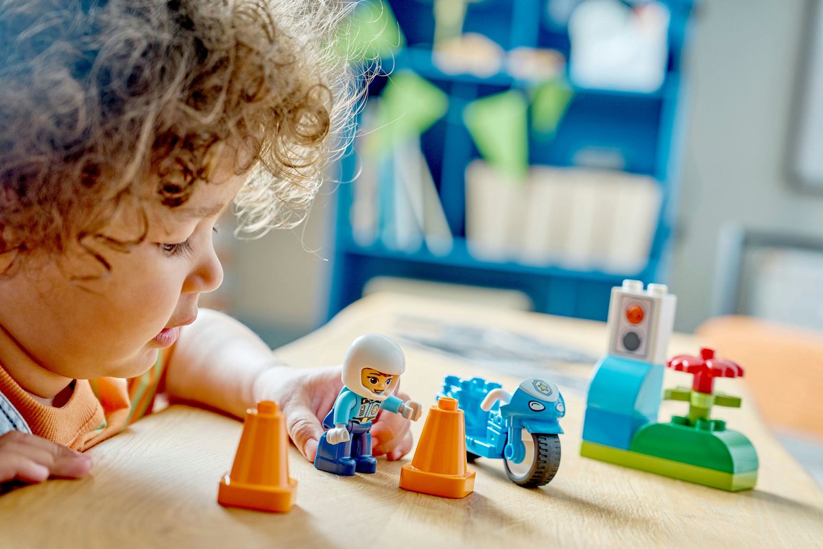 LEGO DUPLO Town - Blauwe Politiemotor Educatief Montessori Speelgoed voor Kinderen - 10471