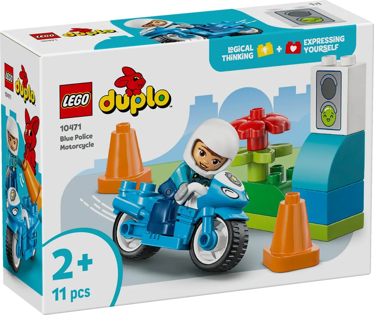 LEGO DUPLO Town Politiemotor 10471 - 11 Stukken - Multicolor - afbeelding 6 van 6