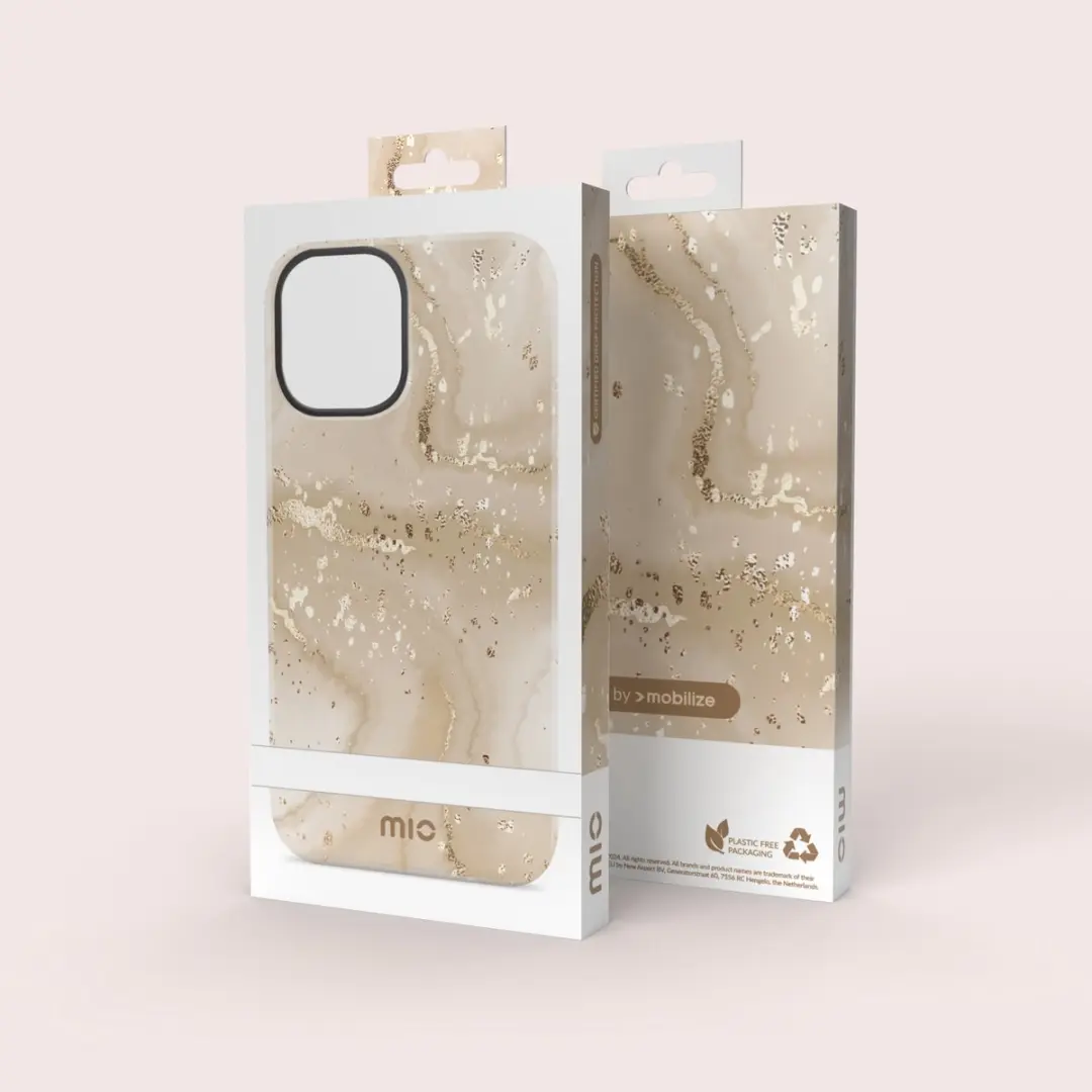 Mio MagSafe Hoesje Samsung Galaxy A14 5G - Goud Marmer
