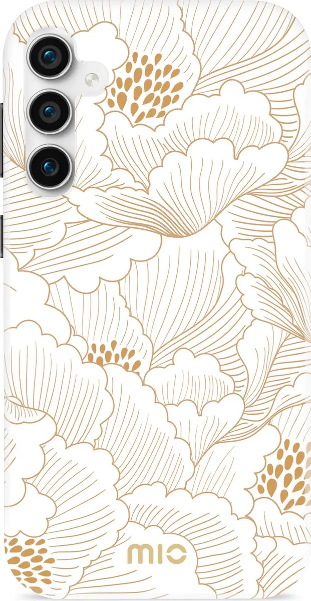 Mio Hard Shell Back Cover MIOWRS23FE5G - MagSafe - Samsung Galaxy S23 FE - Wit/Goud