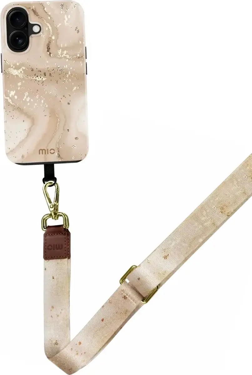 Mio by Mobilize Hoesje iPhone 16 Gold Marble