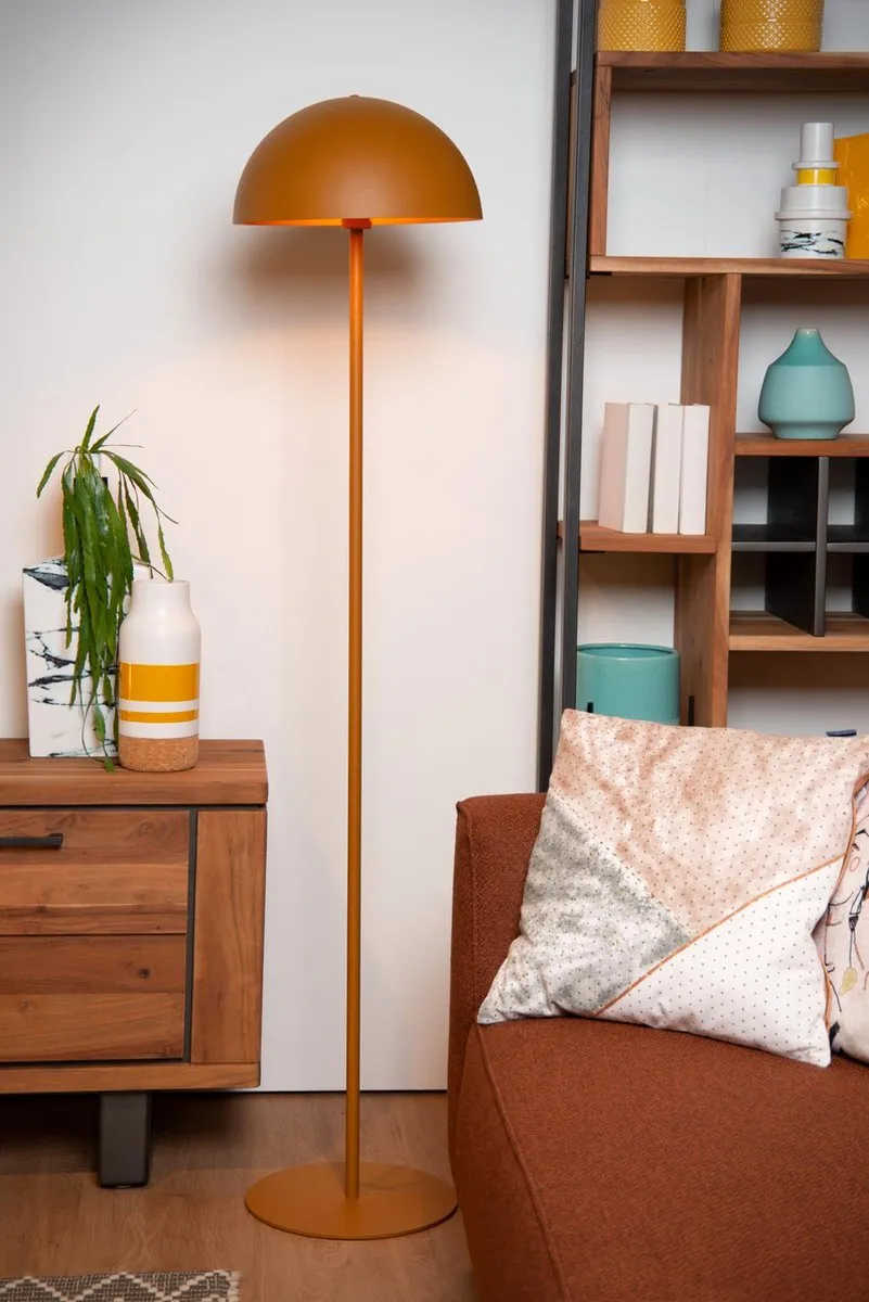 Lucide Siemon Vloerlamp Ø35cm - Okergeel