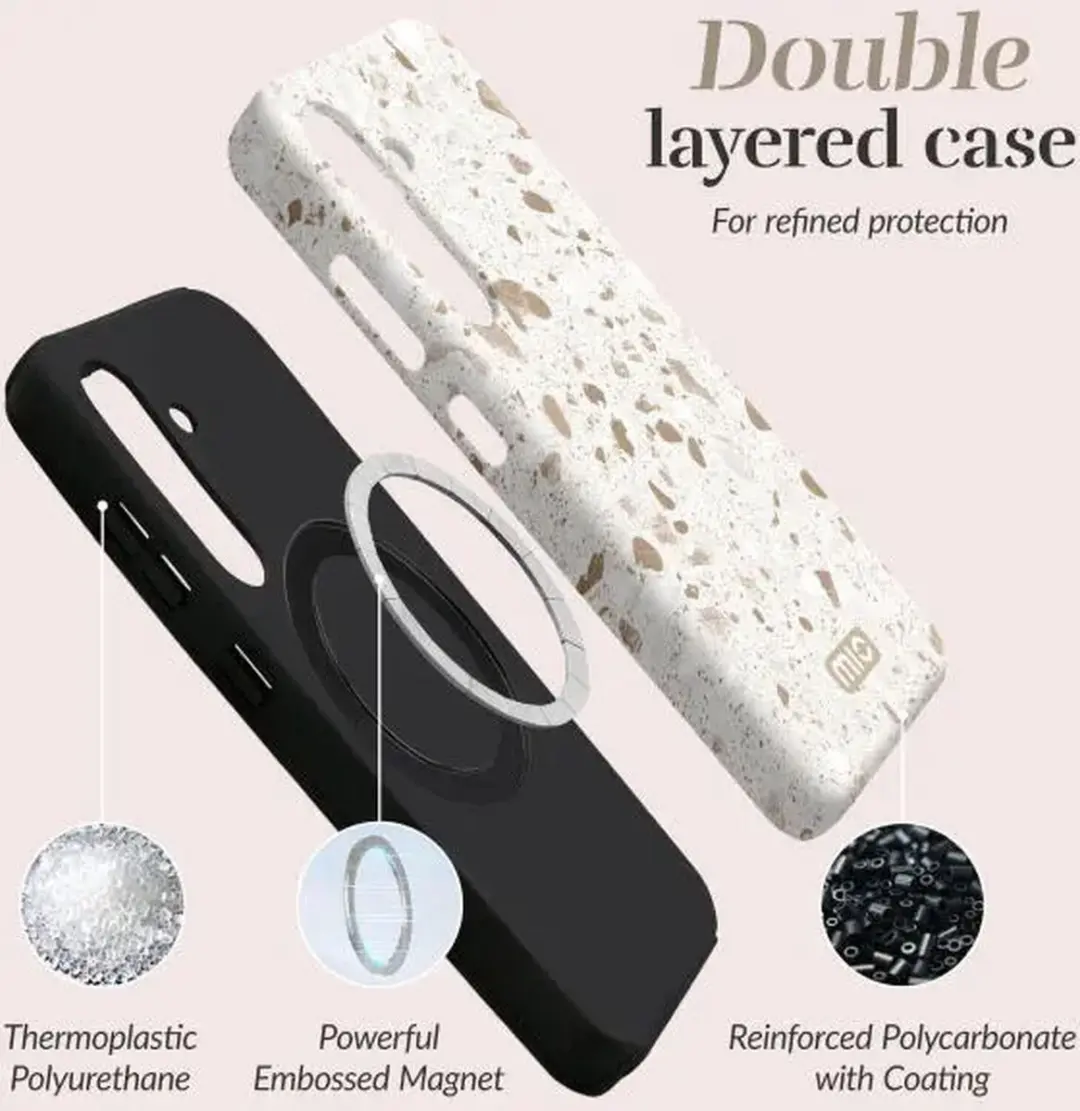 Mio by Mobilize Hoesje MIOSTA165G - Samsung Galaxy A16 - MagSafe - Soft Terrazzo