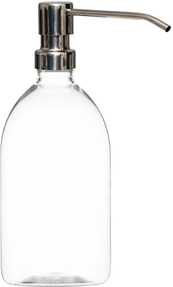 Splashbox Cosmetics Lege Fles 500ml PET - Transparant - 5 Stuks