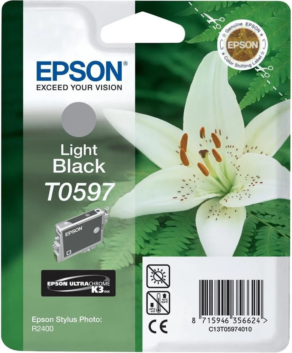 Epson T0597 Inktcartridge Licht Zwart - 520 pagina's