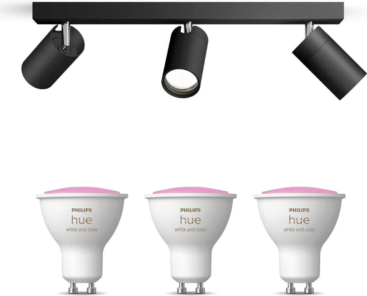 Philips Hue Idris Opbouwspot Zwart