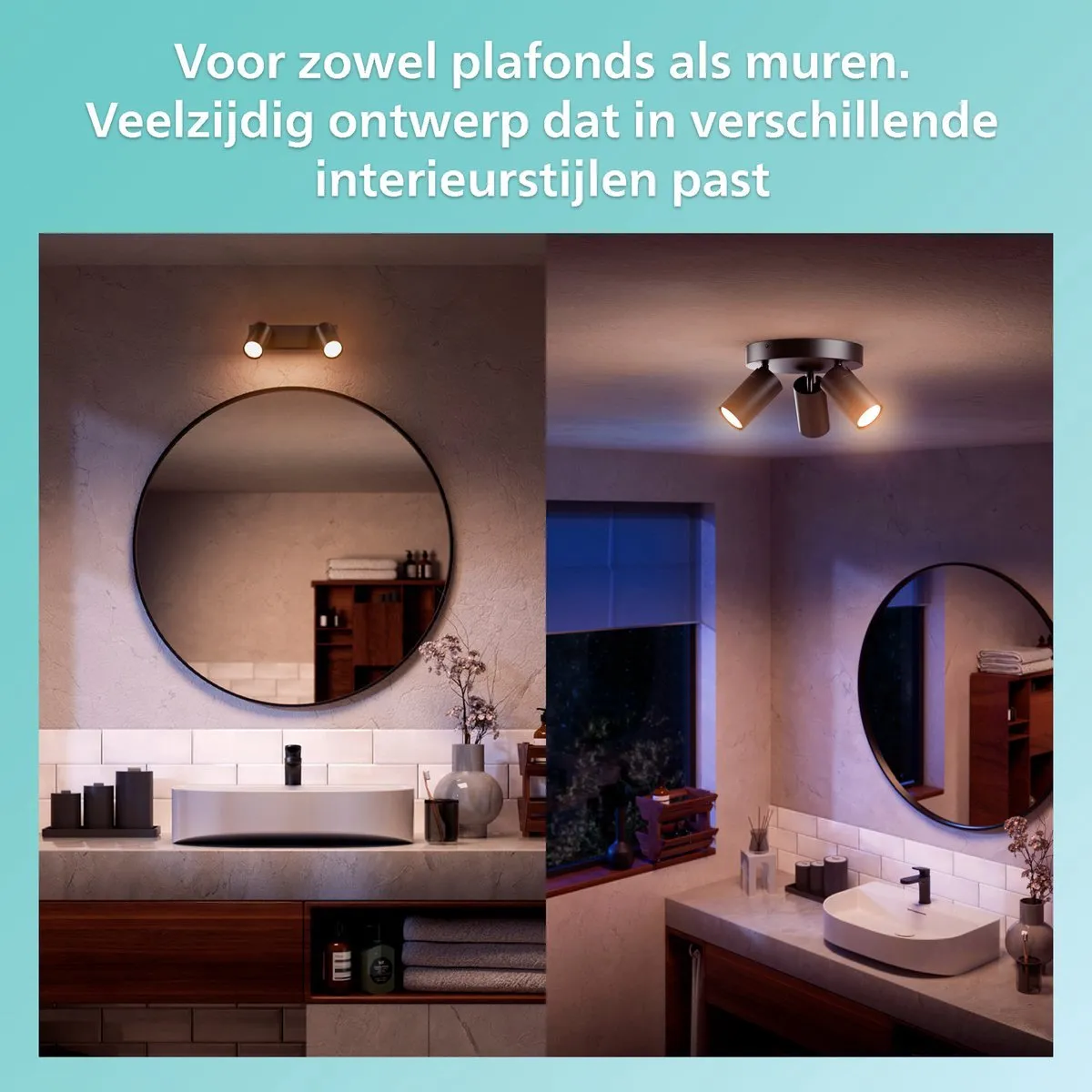 Philips Hue Idris Opbouwspot Zwart - 3x RGBW GU10 - afbeelding 6 van 6