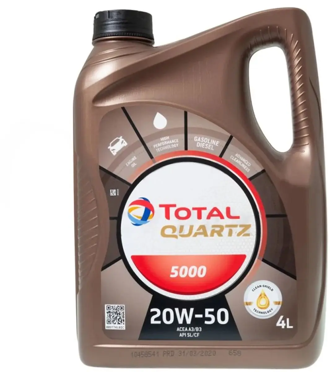 Total Quartz 5000 20W50 Motorolie - 4L