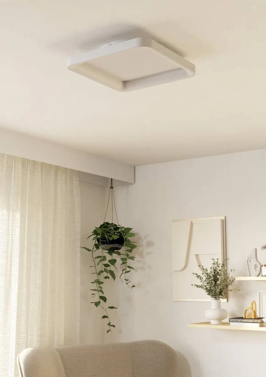 Eglo Loretello Plafondlamp LED 35cm - Wit - Dimbaar - Warm wit 2765K