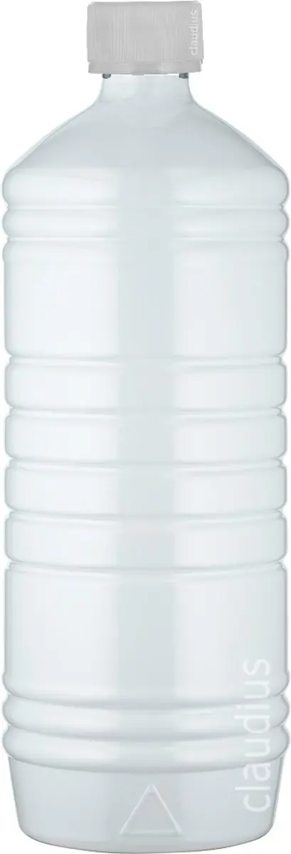 Splashbox Cosmetics Lege Plastic Fles 1L - Wit - 10 Stuks