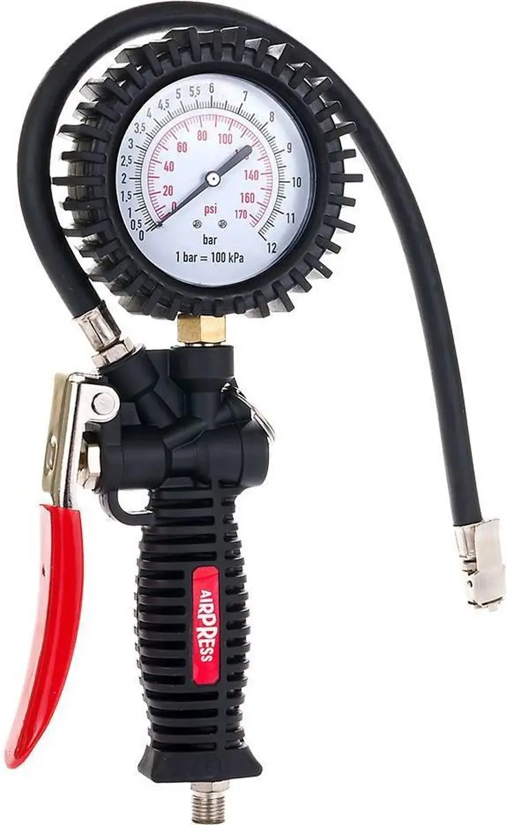 Airpress Digitaal Bandenvulmeter 10-15 Bar - Zwart