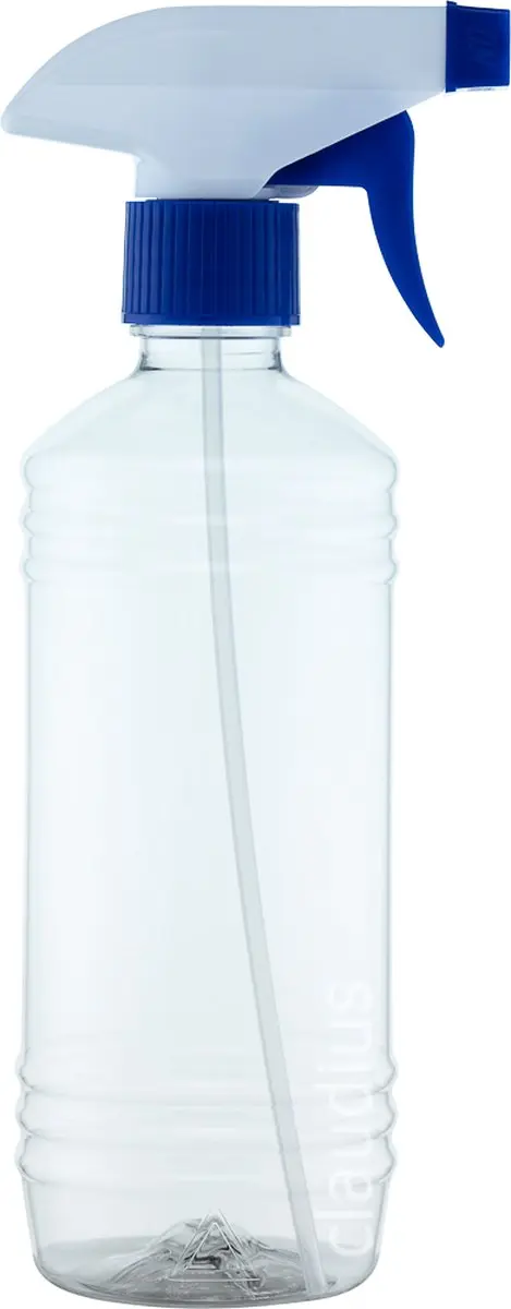 Splashbox Cosmetics Lege Fles 500ml PET - Blauwe Spraykop - 10 Stuks