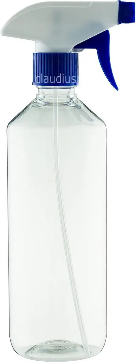 Splashbox Cosmetics Lege Fles 500ml PET - Blauwe Spraykop - 10 Stuks