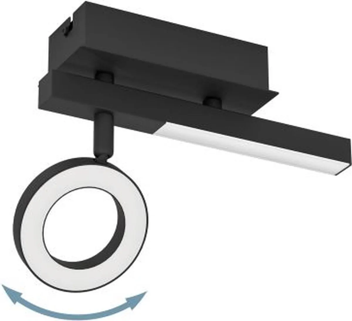 Eglo Cardillio 2 Opbouwspot LED 22.5cm - Zwart