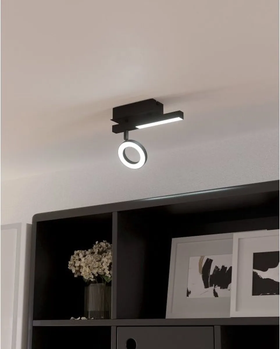 Eglo Cardillio 2 Opbouwspot LED 22.5cm - Zwart
