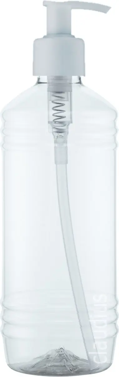 Splashbox Cosmetics Lege Fles 500ml PET - met witte pomp - 10 Stuks