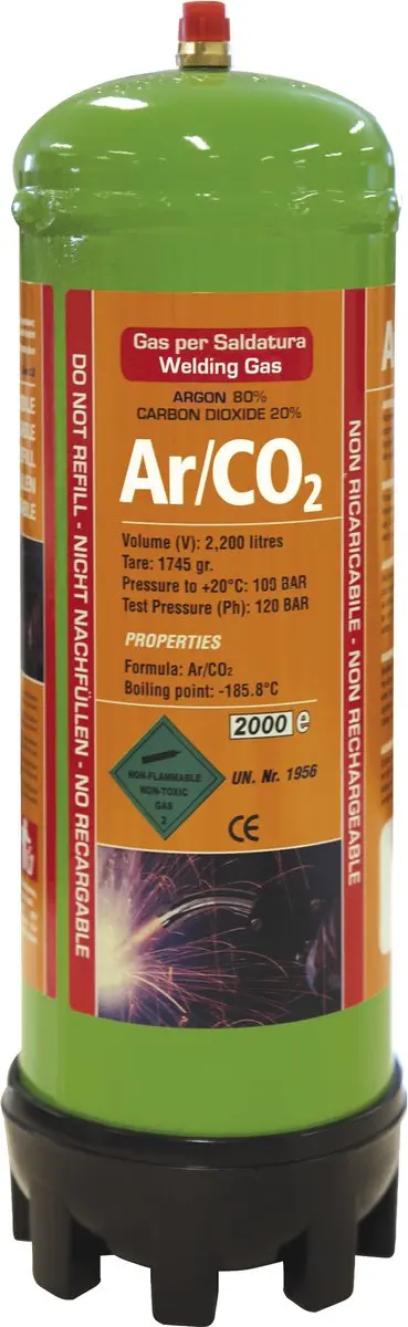 Gys Wegwerpgasfles Argon/CO2 2,2L