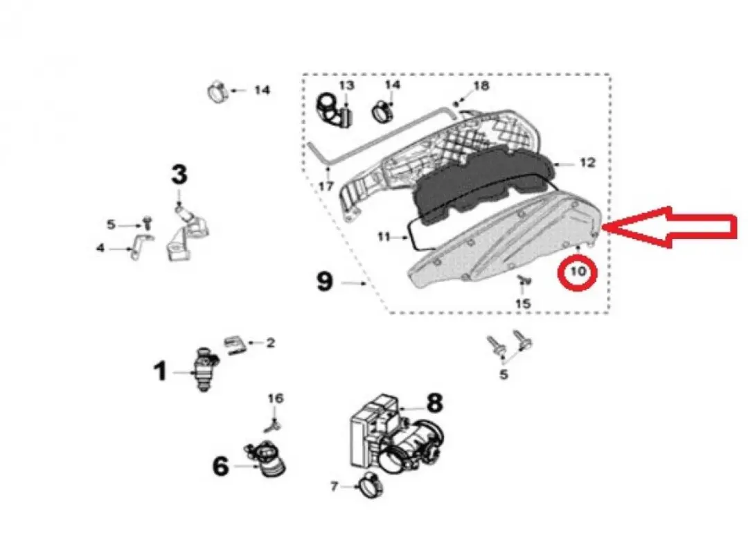 Peugeot 125 Citystar Luchtfilterdeksel 771398/772550