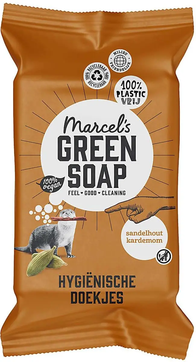 Marcel's Green Soap Schoonmaakdoekjes Sandelhout & Kardemom