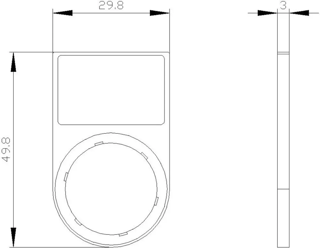Siemens 3SU1900-0AH10-0AA0 Opschriftbord - 10 Stuks