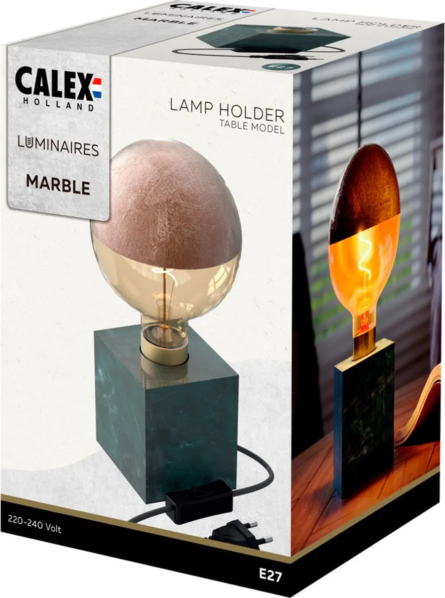 Calex Tafellamp Marmer Groen - E27
