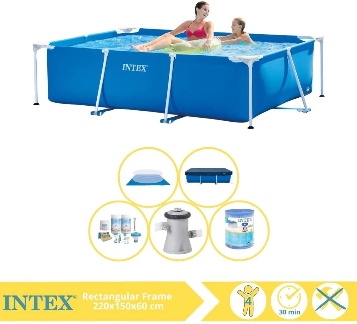Intex 28270NP Opzetzwembad 220x150x60cm