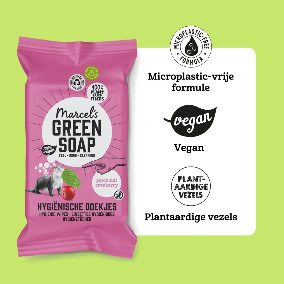Marcel's Green Soap Schoonmaakdoekjes Patchouli & Cranberry - 360 Stuks