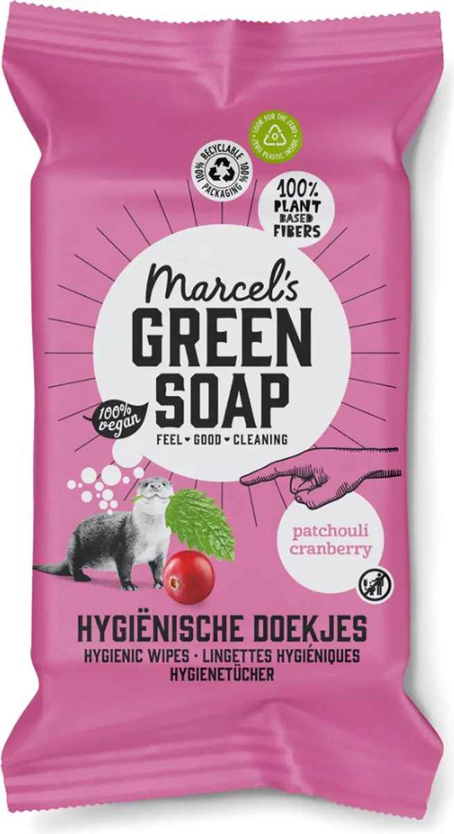 Marcel's Green Soap Schoonmaakdoekjes Patchouli & Cranberry - 360 Stuks