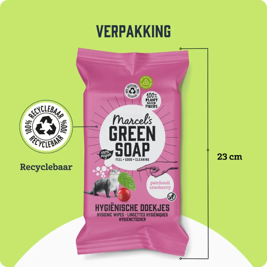 Marcel's Green Soap Schoonmaakdoekjes Patchouli & Cranberry - 360 Stuks