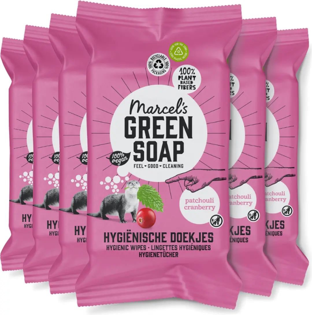 Marcel's Green Soap Schoonmaakdoekjes Patchouli & Cranberry