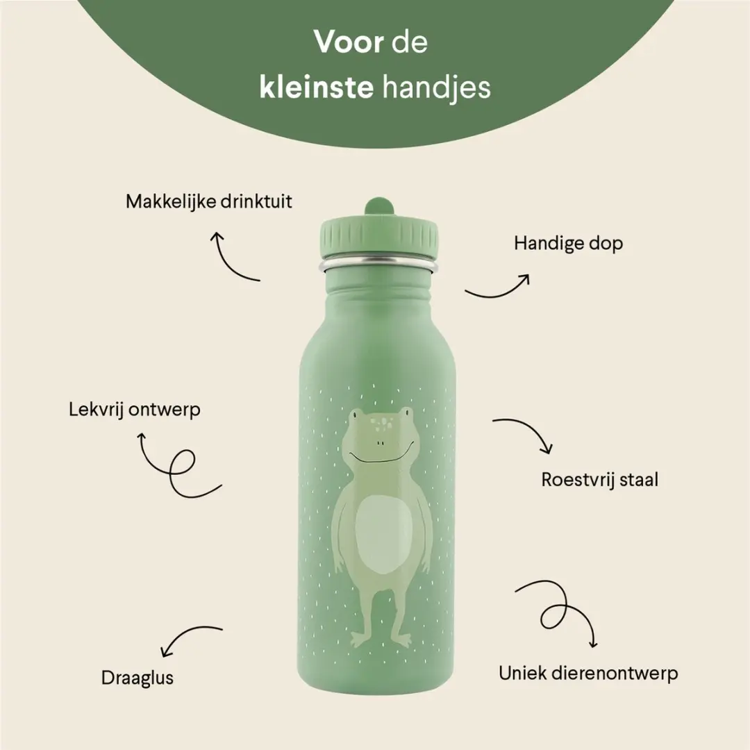 Trixie Mr. Frog RVS Waterfles 500ml - Groen