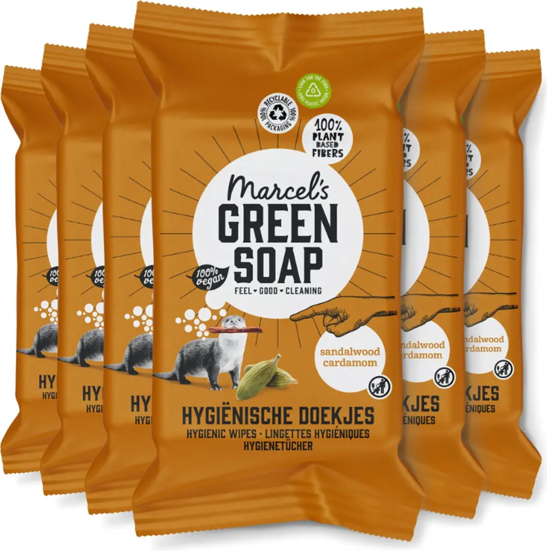Marcel's Green Soap Schoonmaakdoekjes Sandelhout & Kardemom