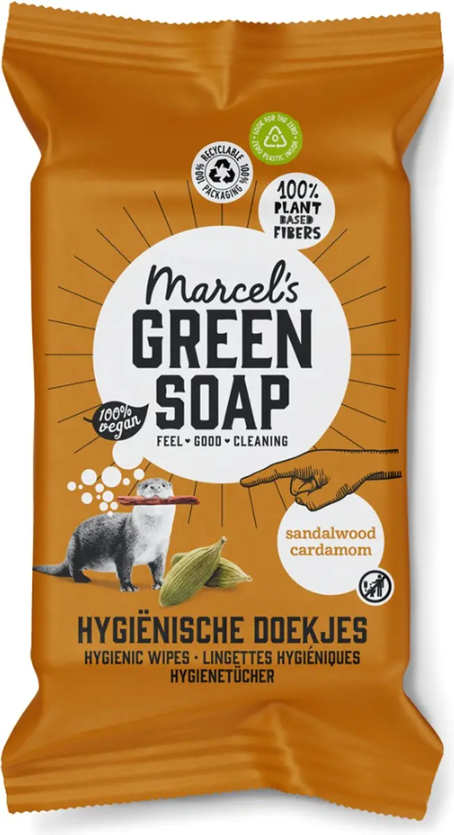 Marcel's Green Soap Schoonmaakdoekjes Sandelhout & Kardemom - 360 Stuks