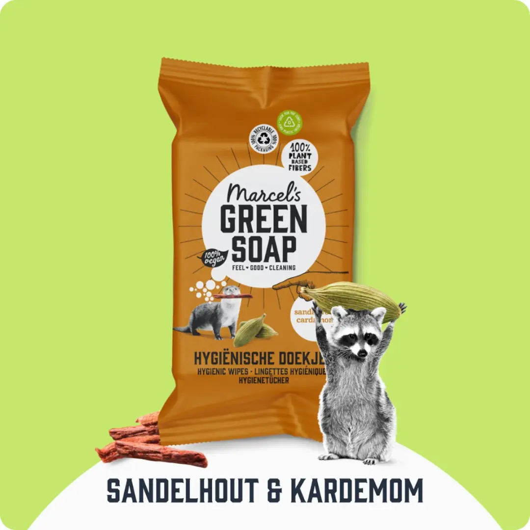 Marcel's Green Soap Schoonmaakdoekjes Sandelhout & Kardemom - 360 Stuks