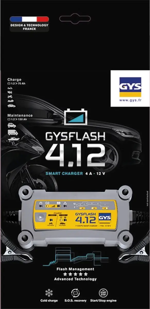 Gys Acculader 12V 4A - Loodzuur