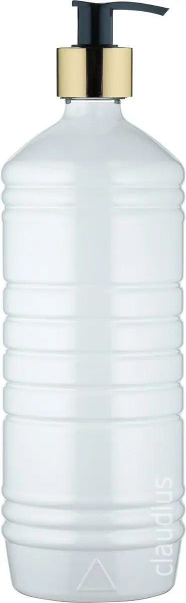 Splashbox Cosmetics Lege Fles 1L PET - Wit - met gouden pomp - 10 Stuks
