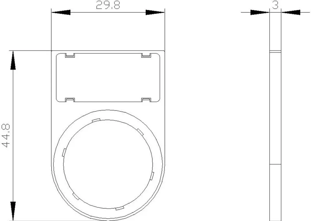 Siemens 3SU1900-0AR10-0AA0 Opschriftbord - 10 Stuks