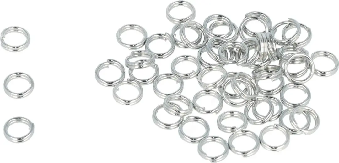 Haarsoires DIY Splitringen 5mm - Zilver - 50 Stuks