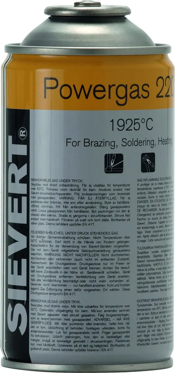 Sievert Powergas Eu Gaspatroon 300ml