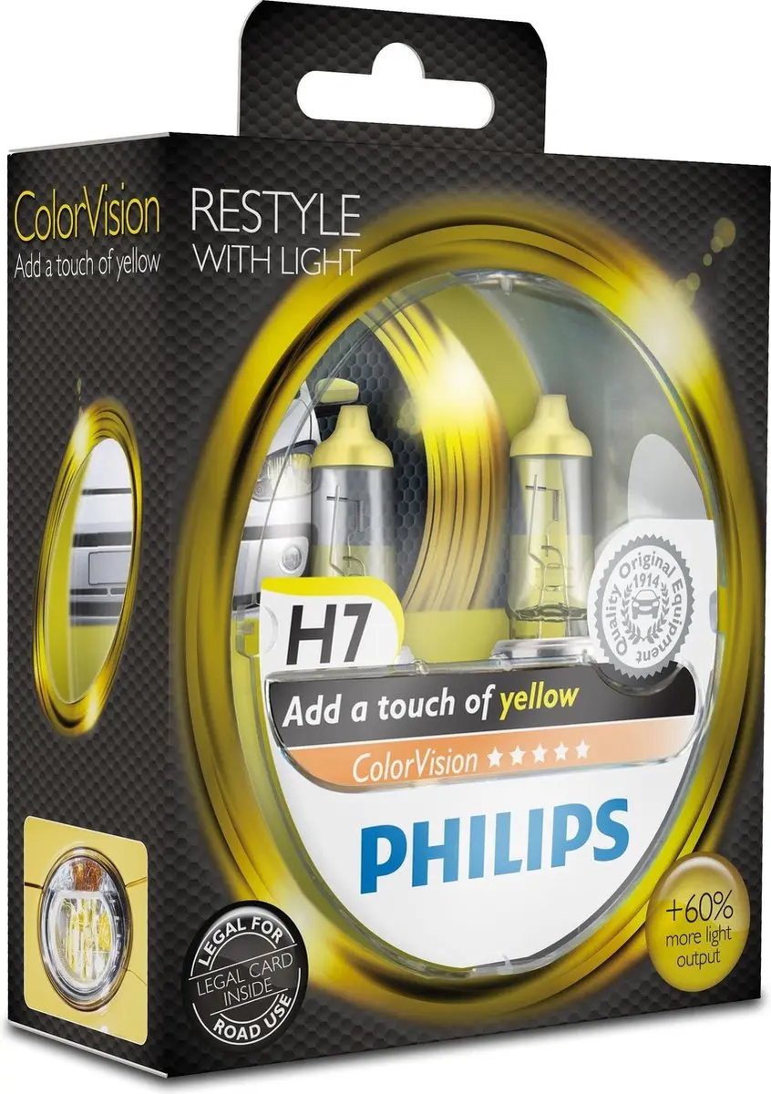 Philips ColorVision H7 Geel 12V - 2 Stuks