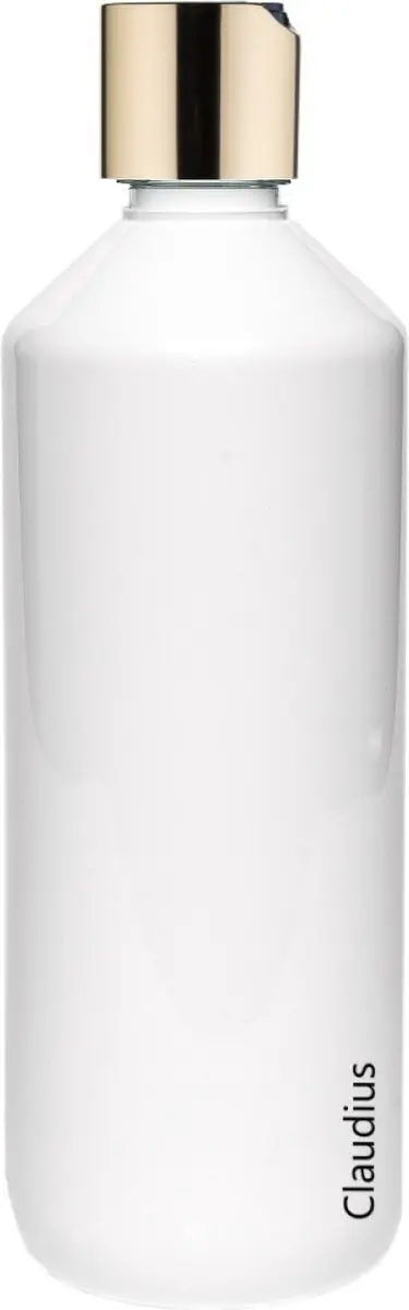 Splashbox Cosmetics Lege Fles 500ml PET - Wit - met gouden dop - 10 Stuks