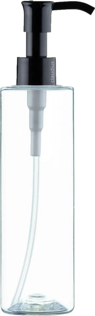 Splashbox Cosmetics Lege Fles 100ml PET - met zwarte pomp - 10 Stuks