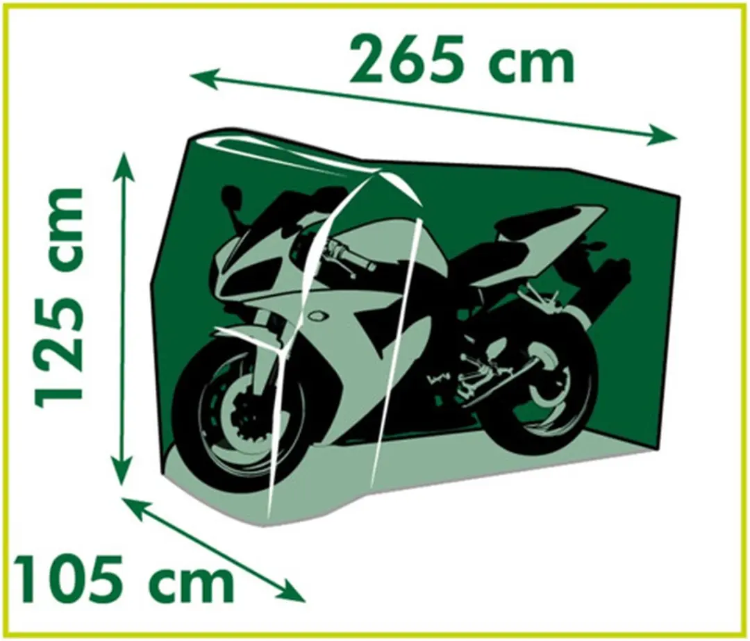 Nature Tuinhoes voor motor 265x105x125cm - Grijs