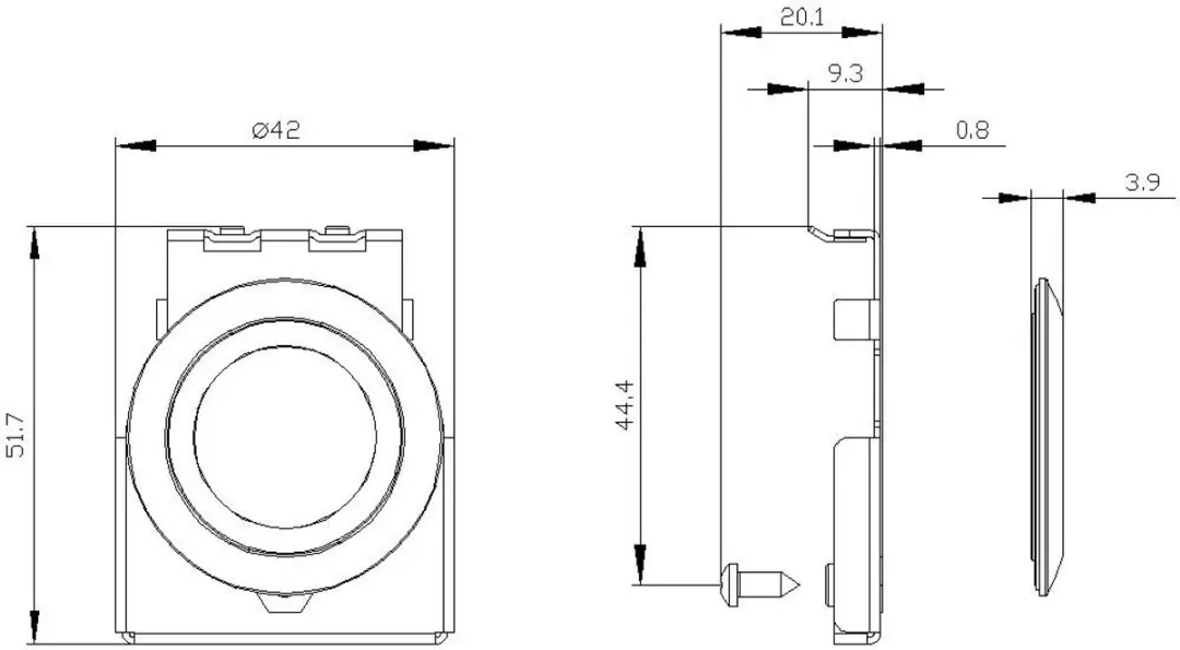 Siemens 3SU1960-0KB10-0AA0 Adapter - Kleurloos