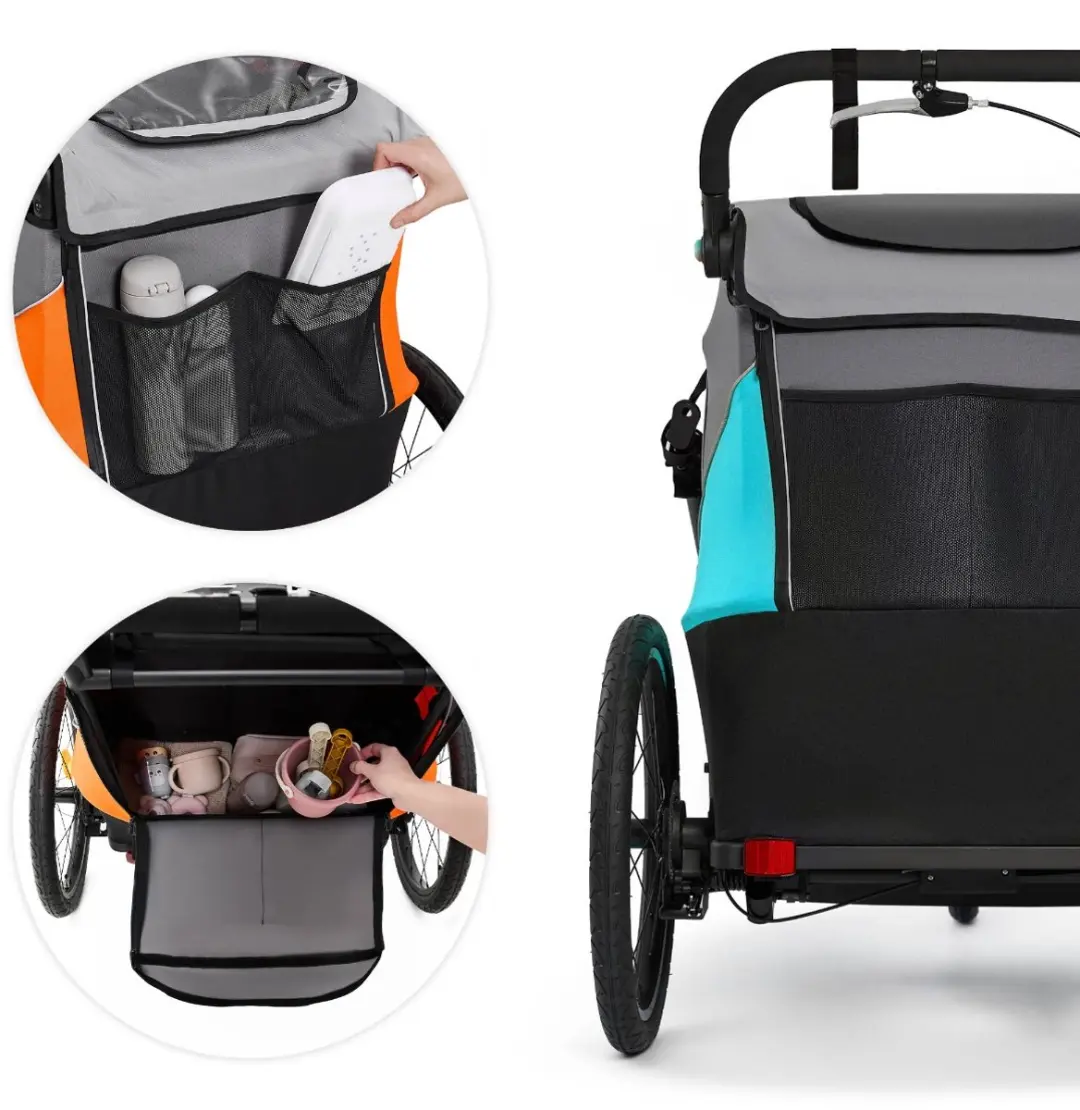 KinderKraft NAVA 3-in-1 Fietskar - Blauw